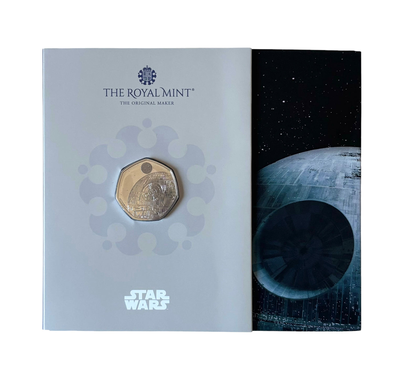 Star Wars 2024 Royal Mint King Charles III 50p uncirculated coin of The Death Star