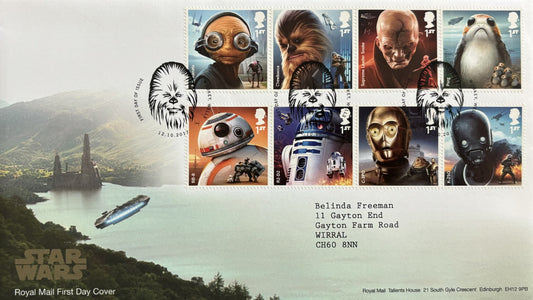 Star Wars First day Sheet 2017 Stamps